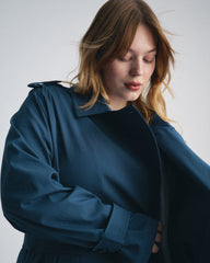 Henning x US Park Soft Trench - Deep Teal