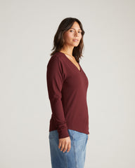 Long Sleeve V Rex - Black Cherry