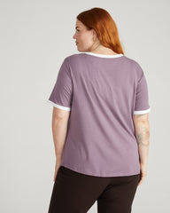 Tee Rex - Purple/White Trim