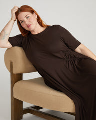 Devi Liquid Jersey Dress - Espresso