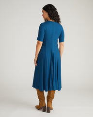 Devi Liquid Jersey Dress - Deep Teal
