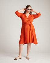 The Divine Jersey Wrap Dress - Warm Russet