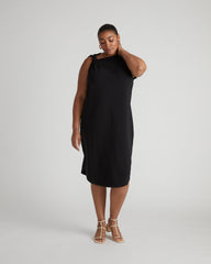Shoulder Knot Dress - Black