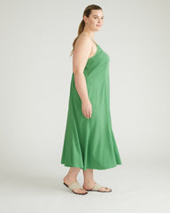 Amber Cooling Cupro Slip Dress - Clover