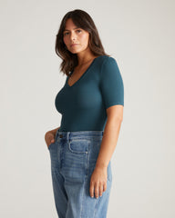 Foundation Short Sleeve V-Neck Tee - Deep Sea