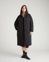 Nehra Quilted Coat - Black