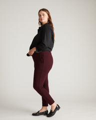 Minimalist Moro Pocket Signature Ponte Pants - Black Cherry