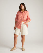 Henning x US Madison Shirt - Coral Reef/White Stripe