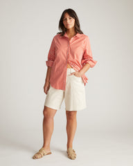 Henning x US Madison Shirt - Coral Reef/White Stripe