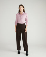 Audrey Tailored Ponte Pants - Espresso