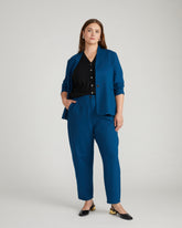 Audrey Tailored Ponte Pants - Deep Teal