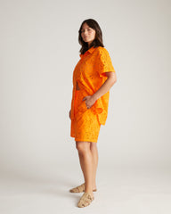 Lulu Cotton Eyelet Shorts - Arancia