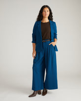 Palais Wide Leg Ponte Pants - Deep Teal