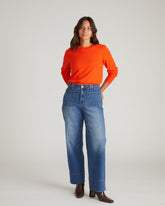 Savvy Fine Knit Crew Sweater - Poppy