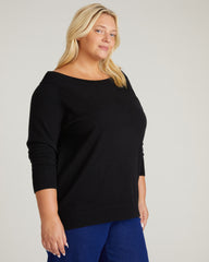 Noomi Cold Shoulder Sweater - Black