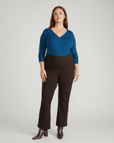 Liquid Jersey Two-Way Long Sleeve Cross Top - Deep Teal