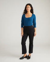 Long Sleeve Square Neck Tee - Deep Teal