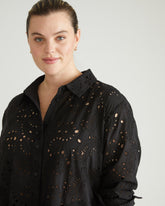 The Artist Cotton Eyelet Shirt - Black