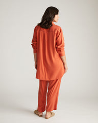 Cooling Stretch Cupro Artist Shirt - Warm Russet