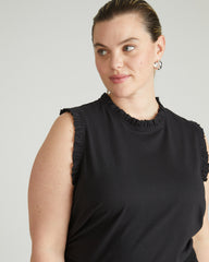 Tabitha Frill Top - Black