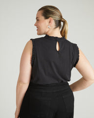 Tabitha Frill Top - Black