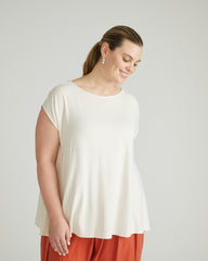 Heatwave Divine Jersey Flared Top - Vapor