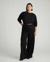 Long Sleeve Relaxed Tee - Black