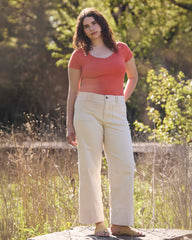 Carey Ribbed Top - Coral Reef