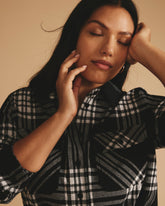 Maine Stretch Flannel Shirt - Highland Hug Black Plaid
