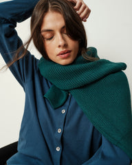 Savvy Fine Knit Crewneck Cardigan - Blue Teal