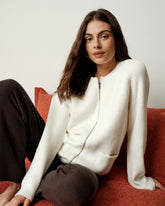Better-Than-Wool Zip Cardigan - Cream