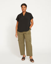 Karlee Stretch Cotton Twill Cargo Pants - Ivy