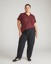 Varsity French Terry Pull On Pants - Black