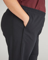 Varsity French Terry Pull On Pants - Black