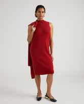 Savvy Double Knit Sweater Dress - Vineyard