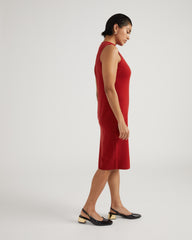 Savvy Double Knit Sweater Dress - Vineyard