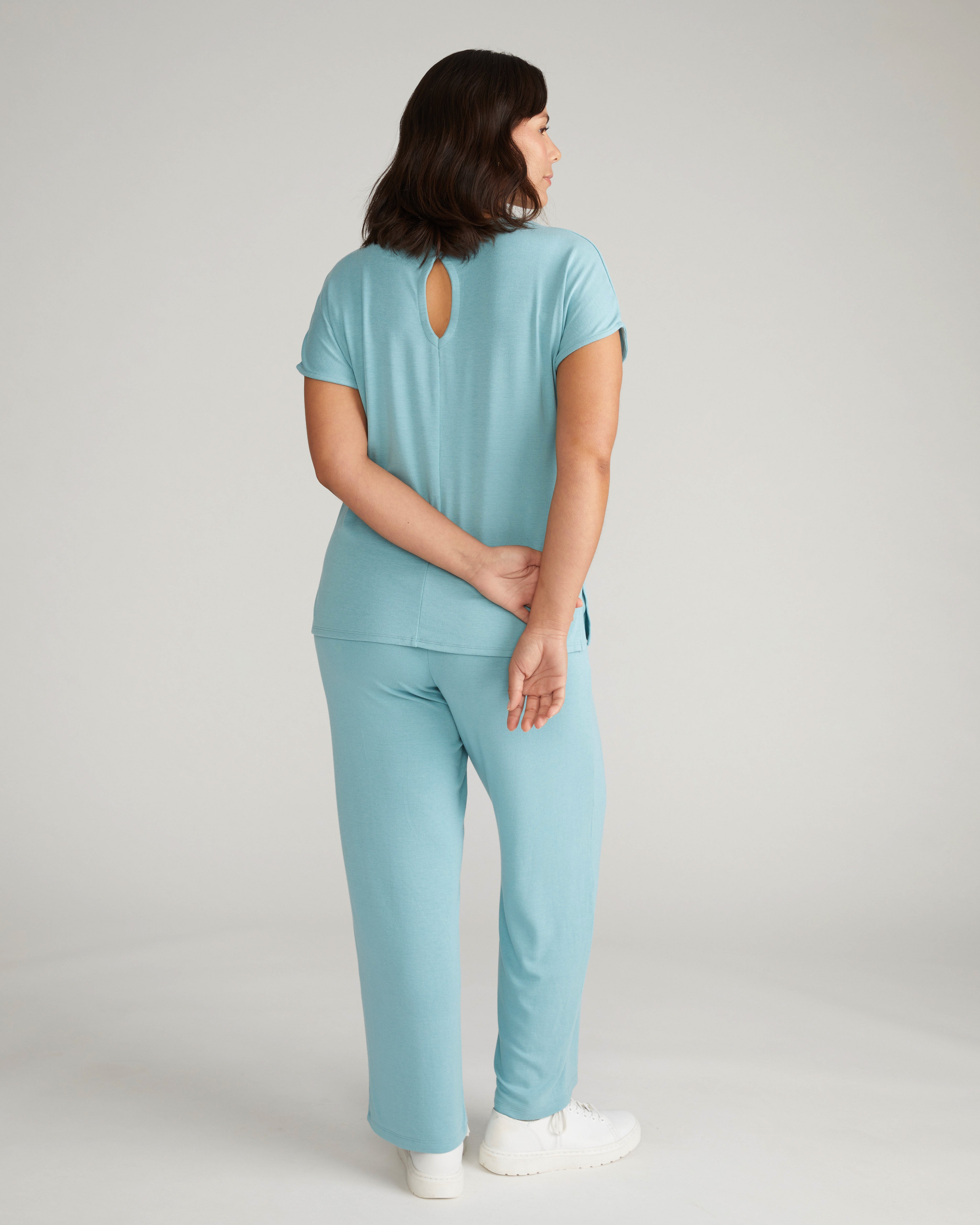 TravelKnit Relaxed Pants - Cameo Blue