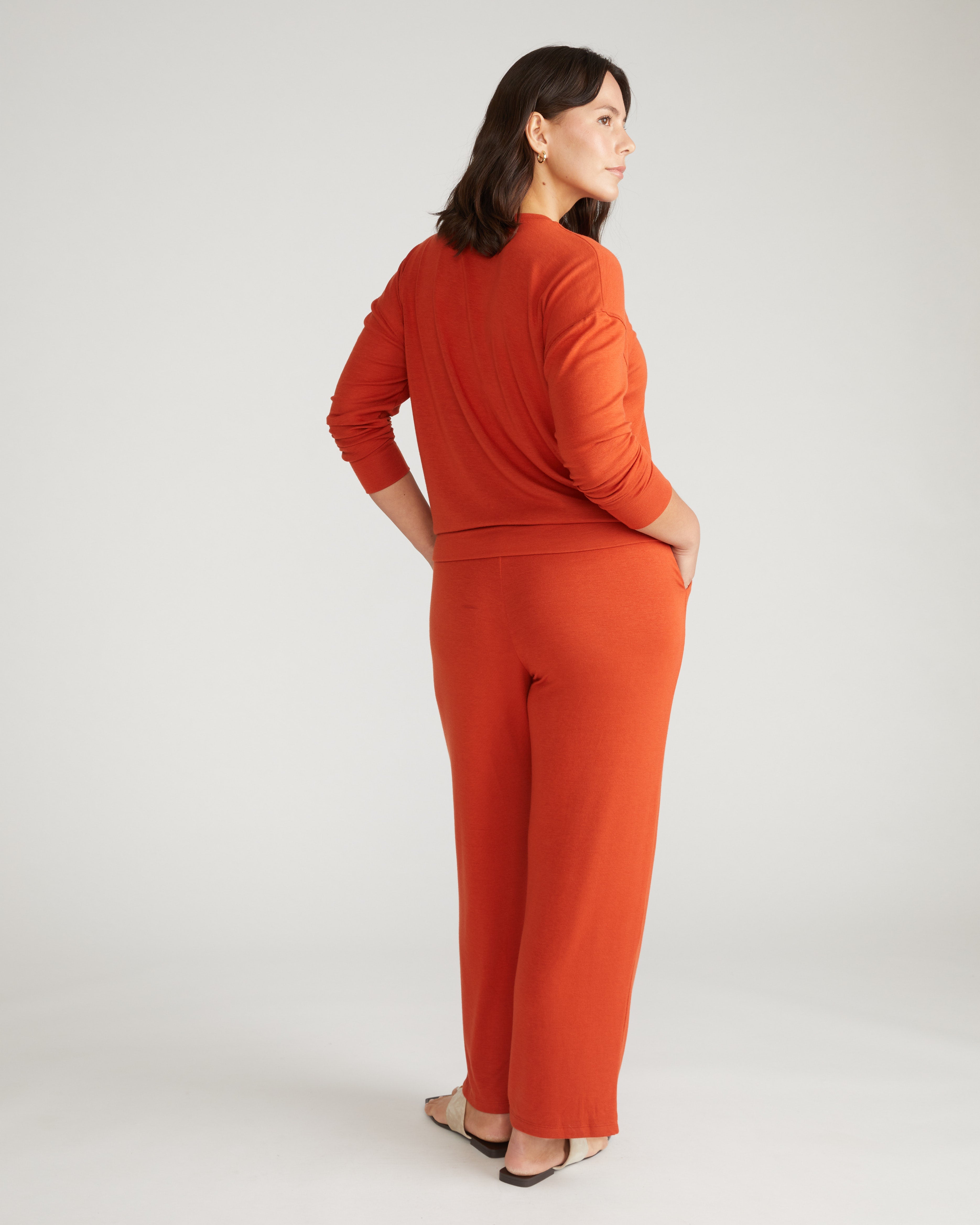 TravelKnit Relaxed Pants - Warm Russet