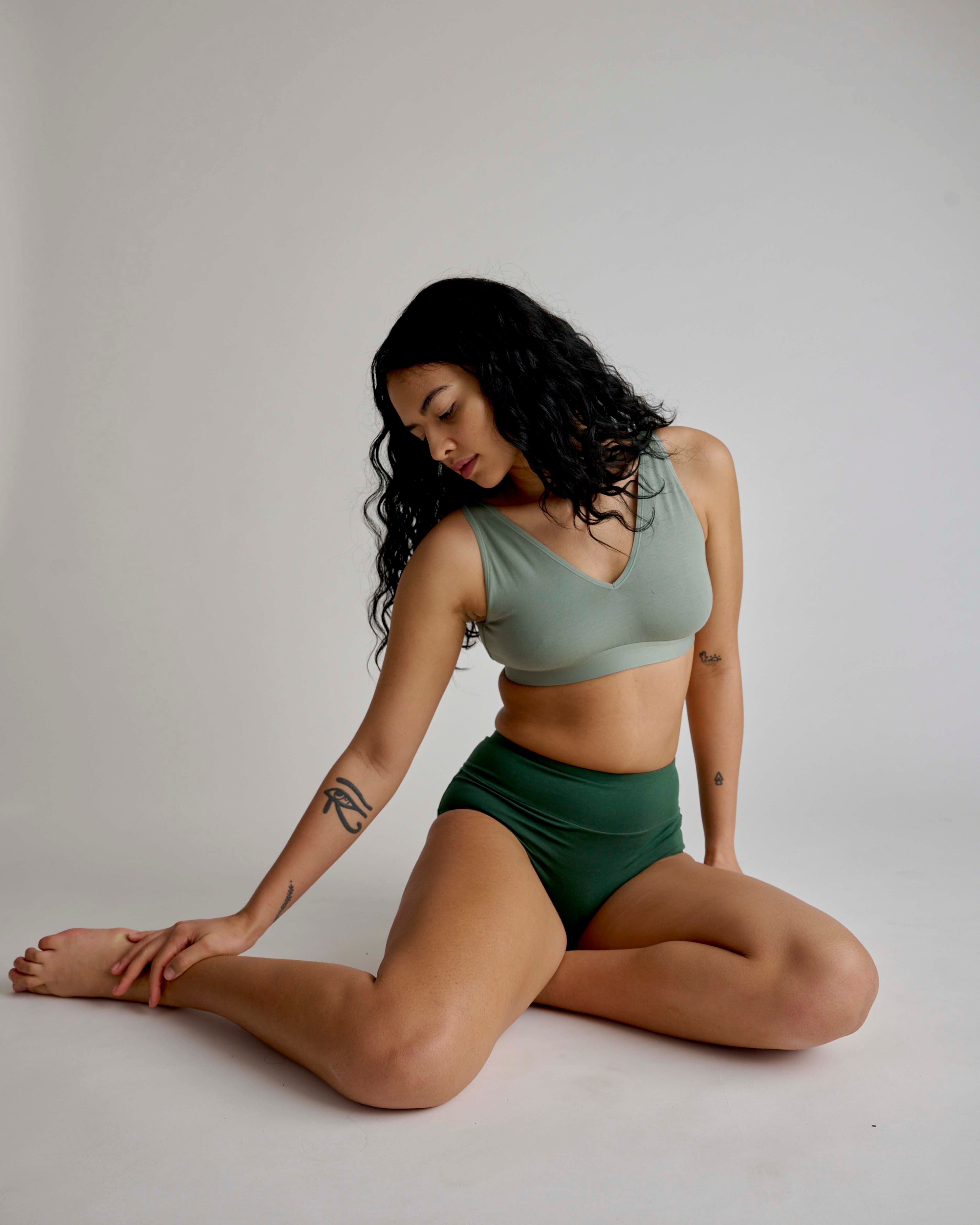 UltimateS Full Coverage High Rise Brief - Forest Green