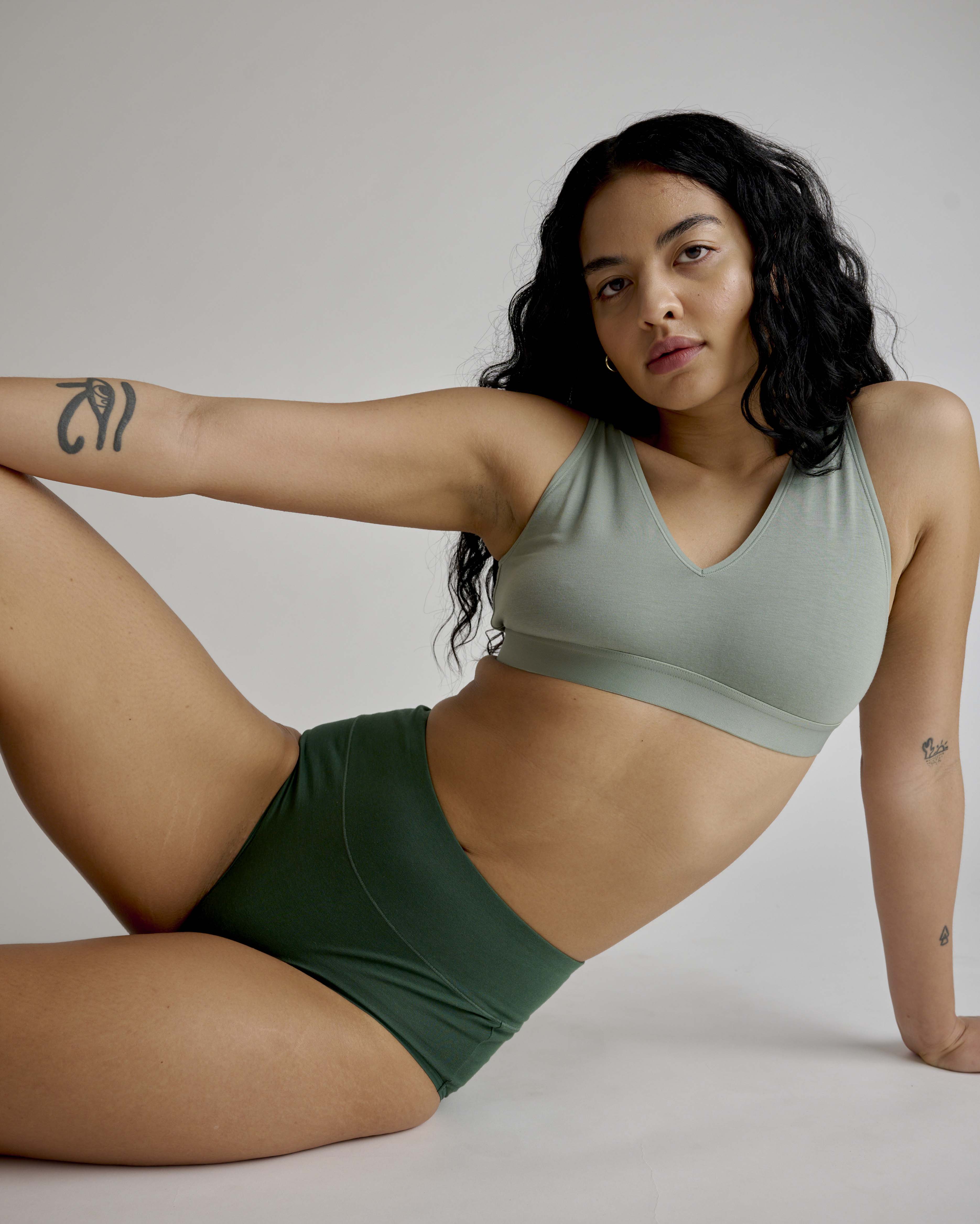 UltimateS Full Coverage High Rise Brief - Forest Green