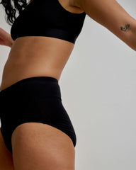 UltimateS 2-Pack Full Coverage High Rise Brief - Black/Porcelain