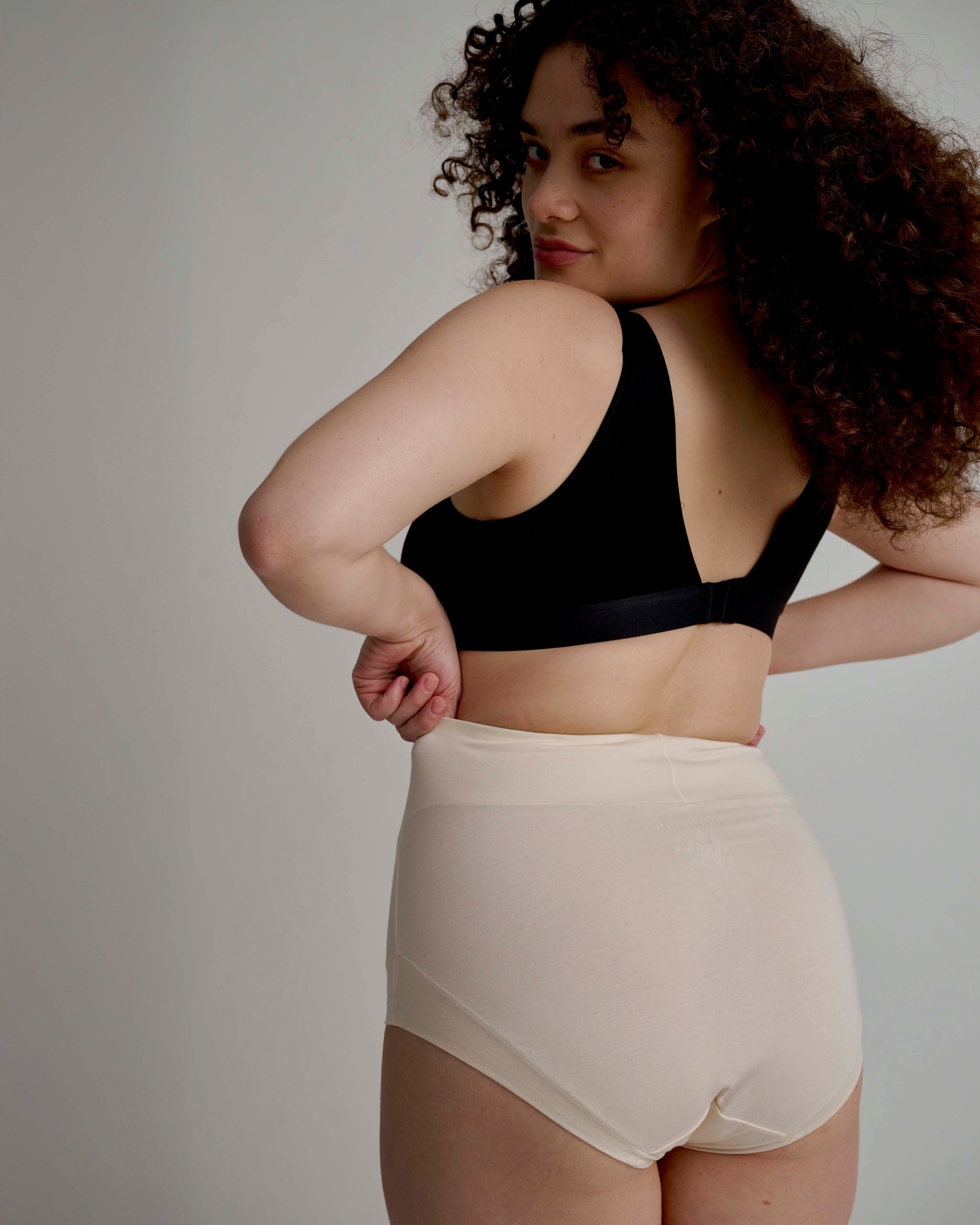 UltimateS 2-Pack Full Coverage High Rise Brief - Black/Porcelain