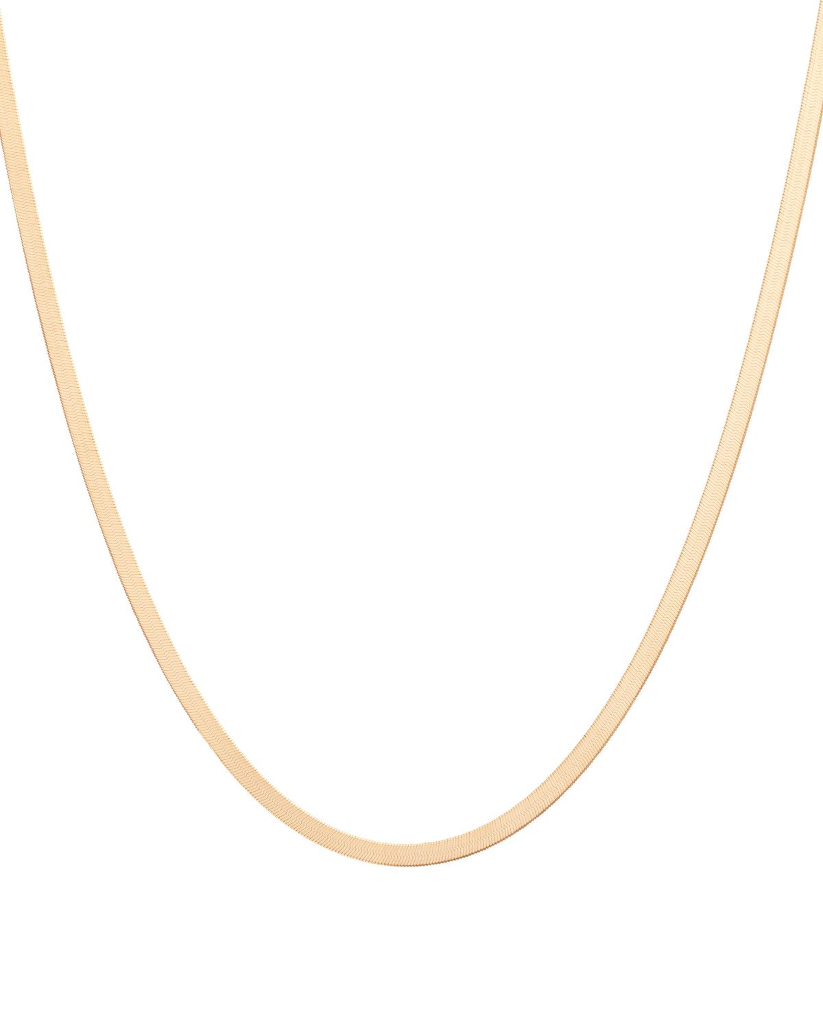 Aurate Gold Herringbone Chain Necklace