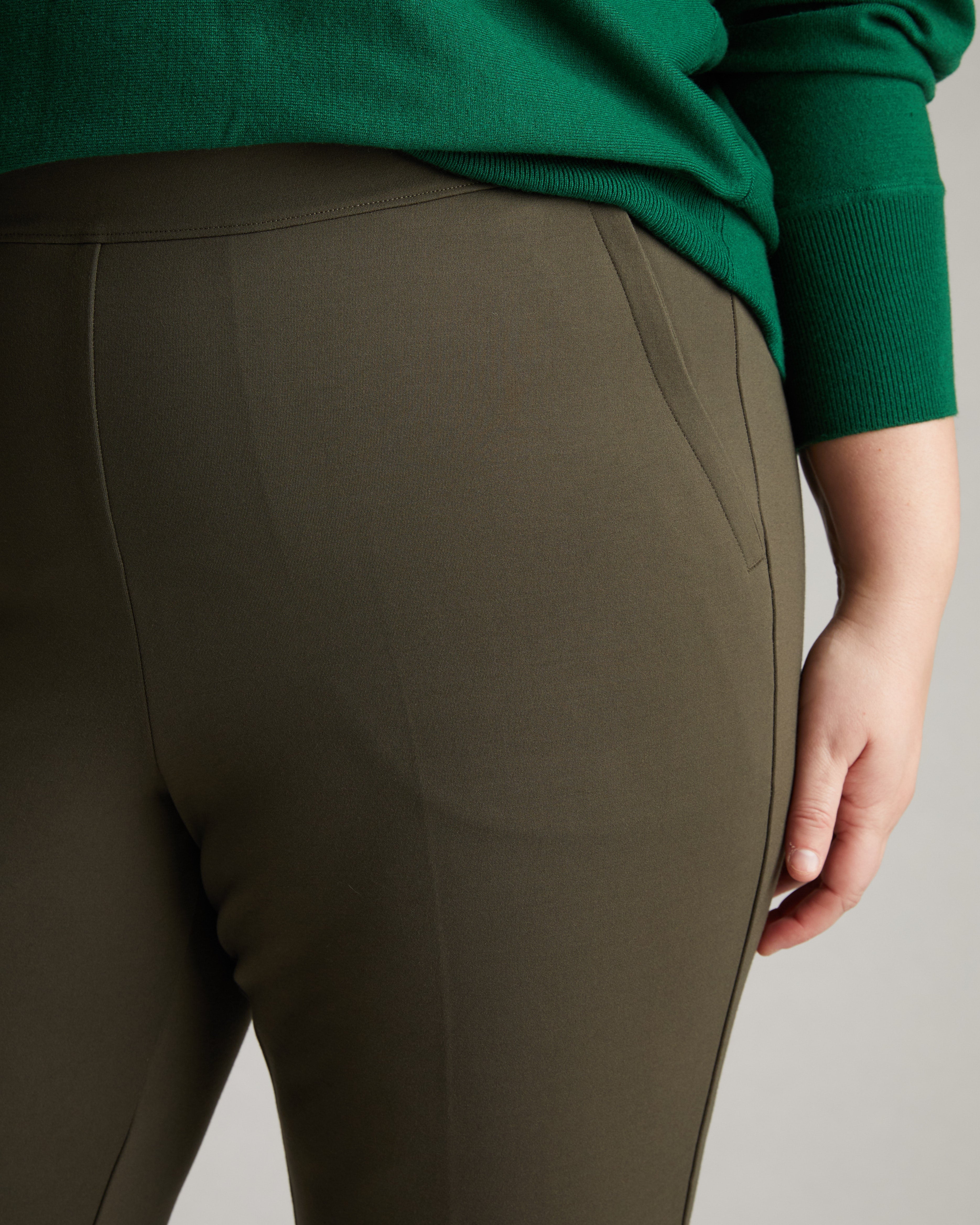 Prestige Ponte Flared Pants - Nori