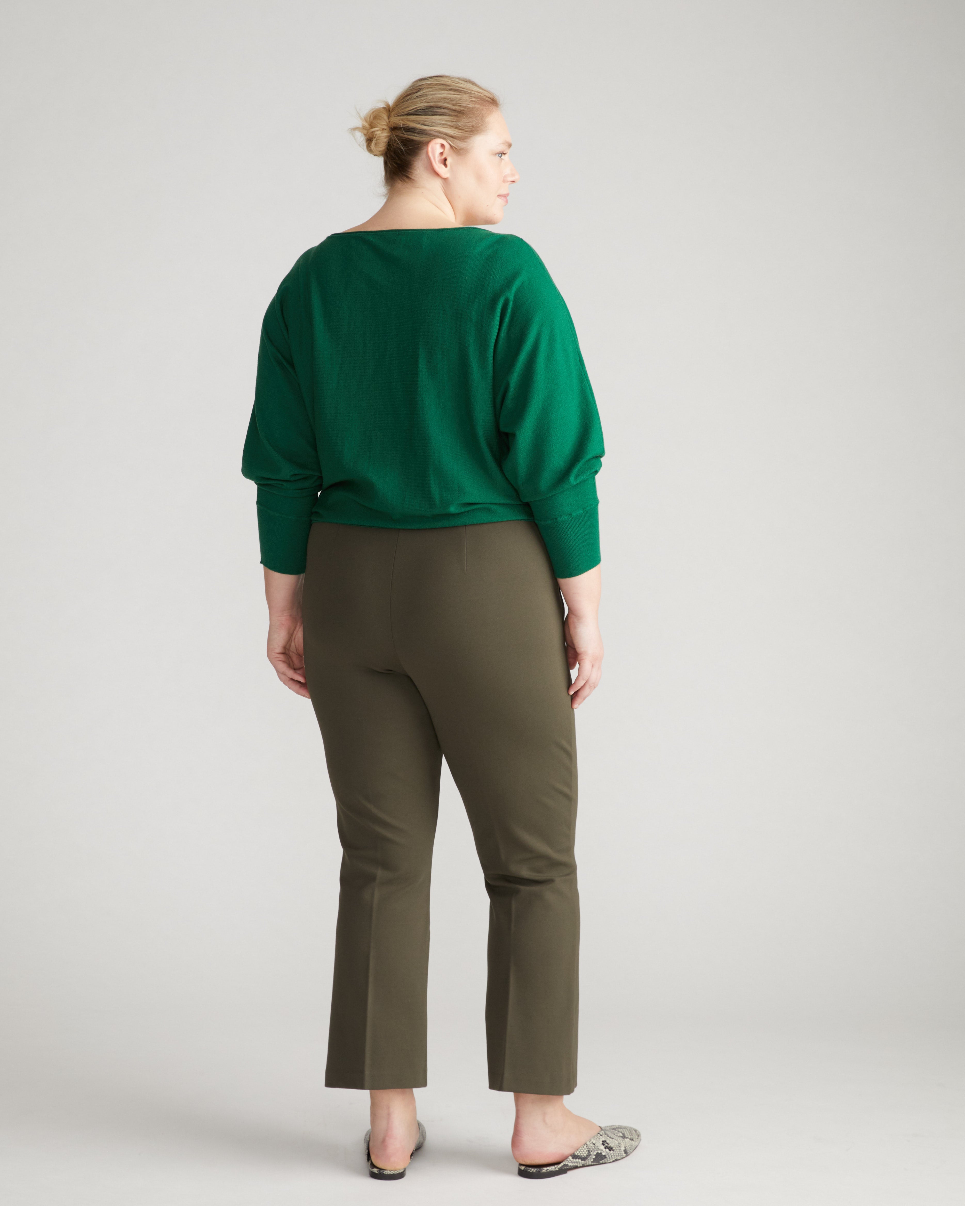 Prestige Ponte Flared Pants - Nori