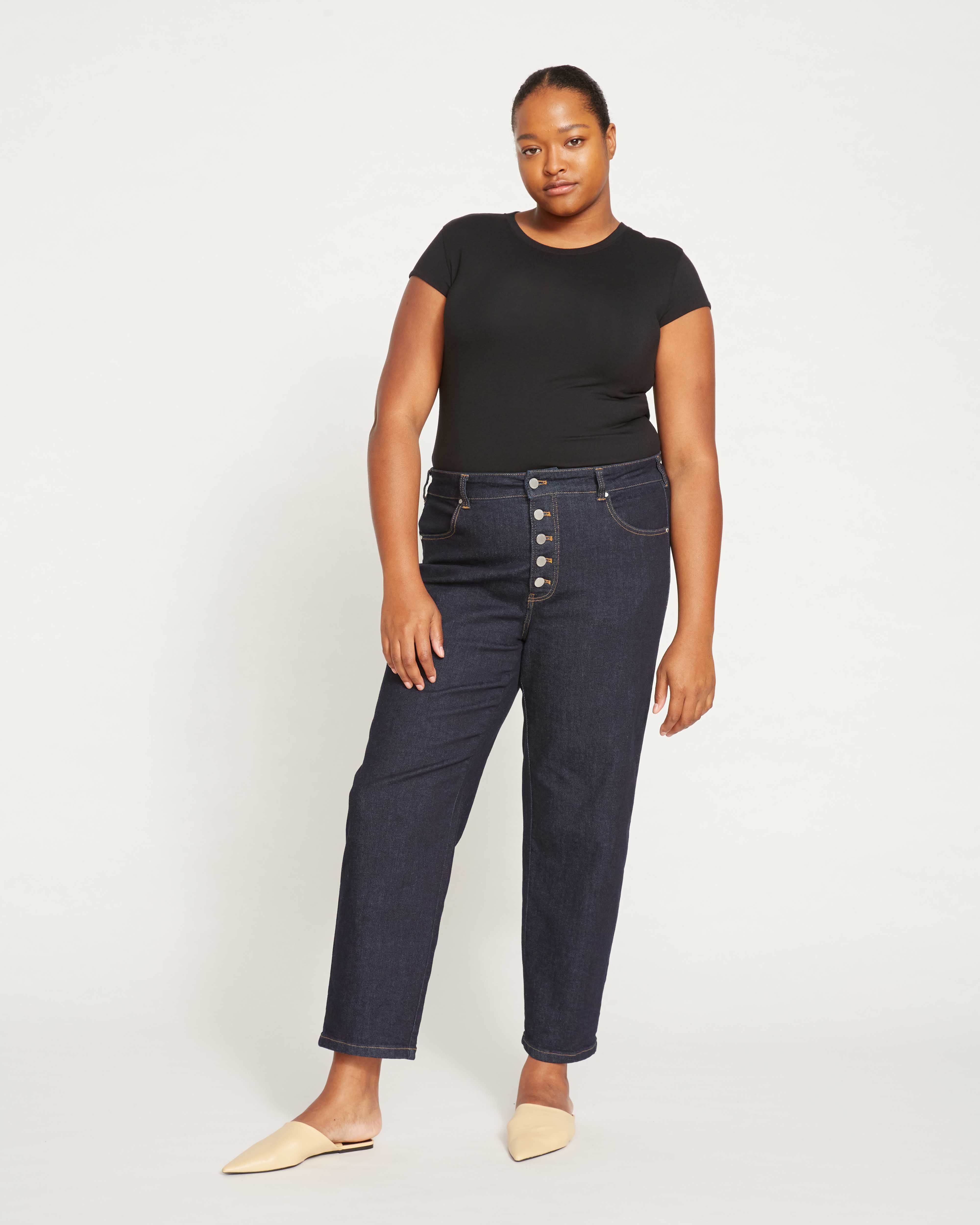 Ashley Cap Sleeve Tee - Black