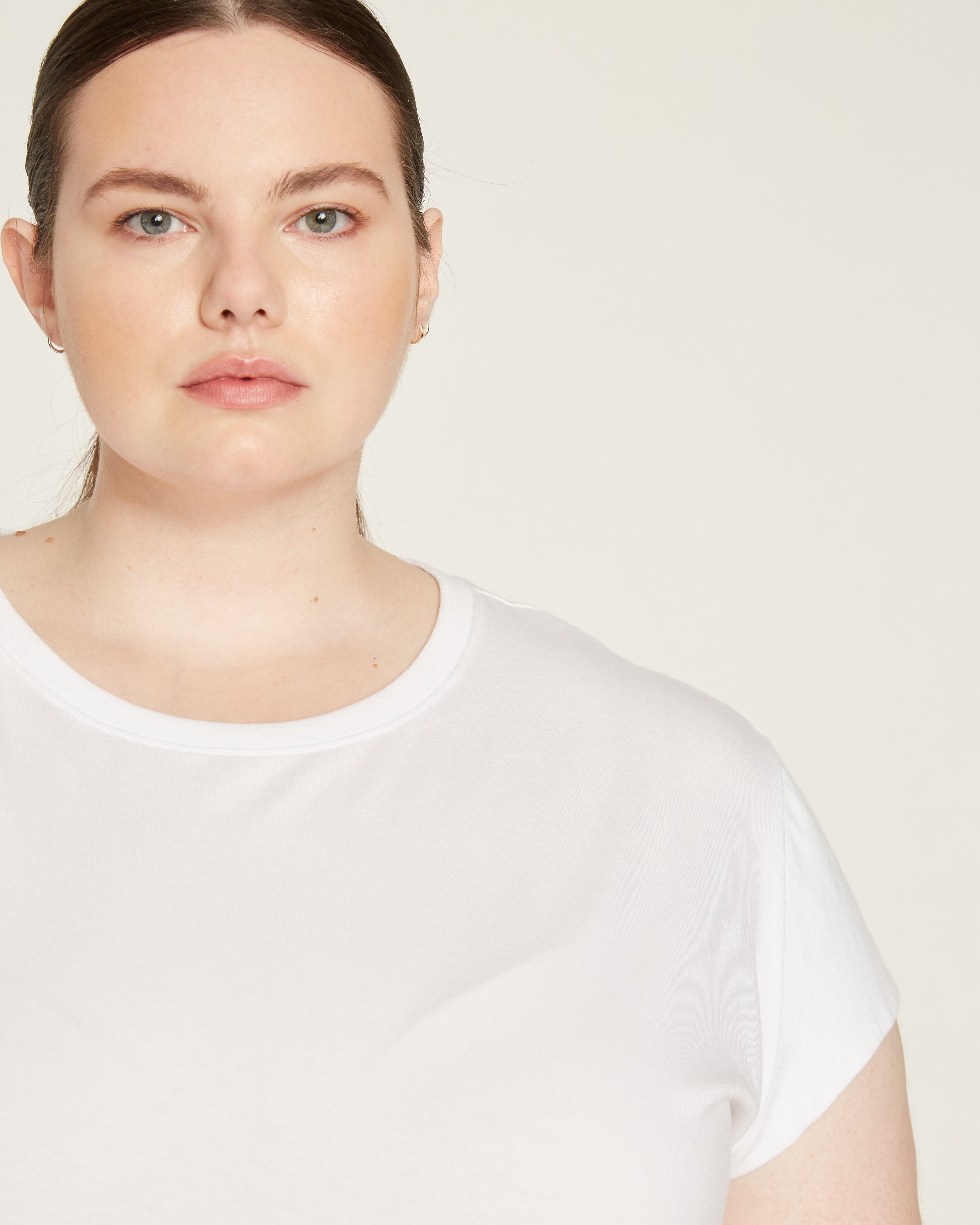 Ashley Cap Sleeve Tee - White