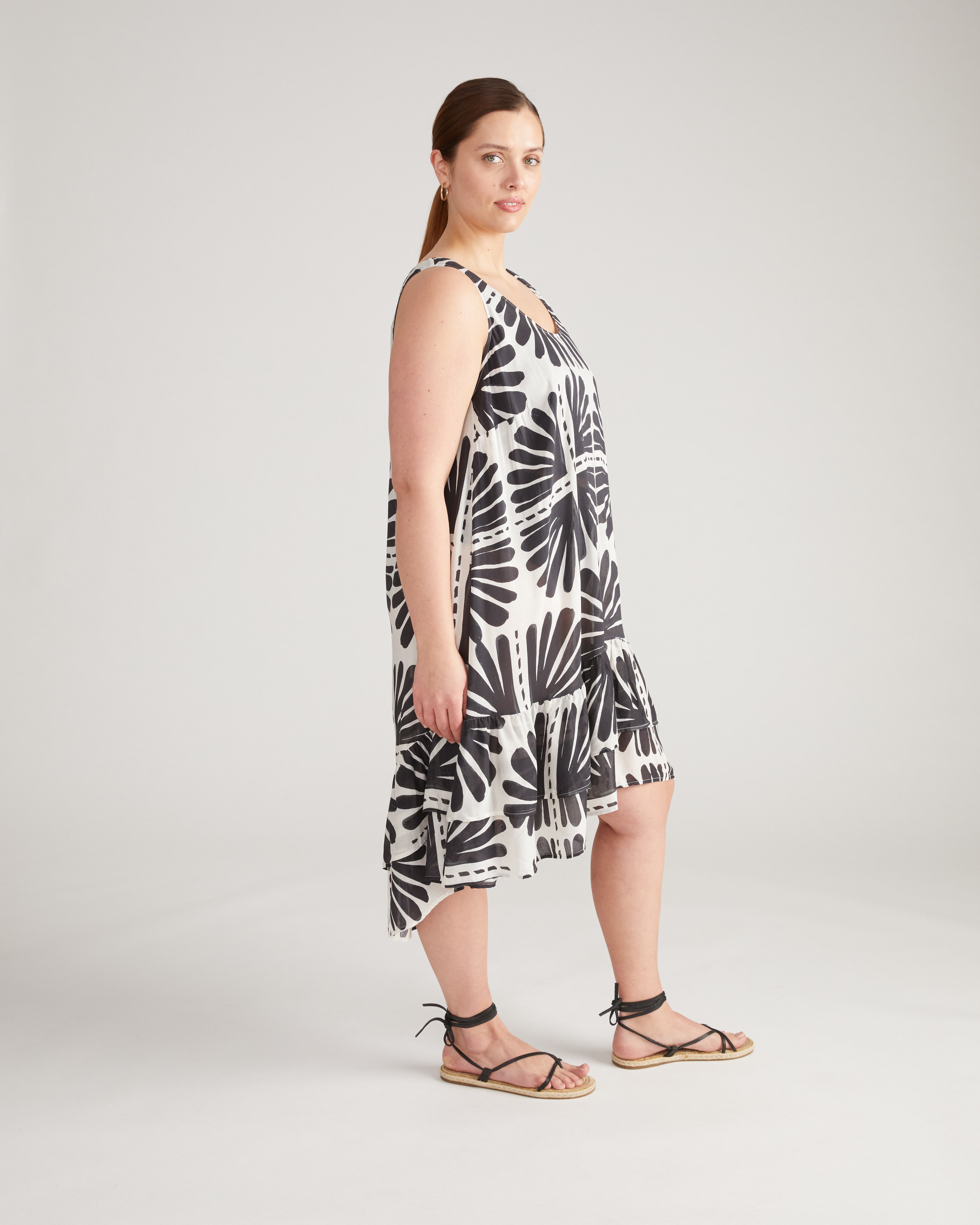 Elodie Voile Dress - Ink Bloom Print