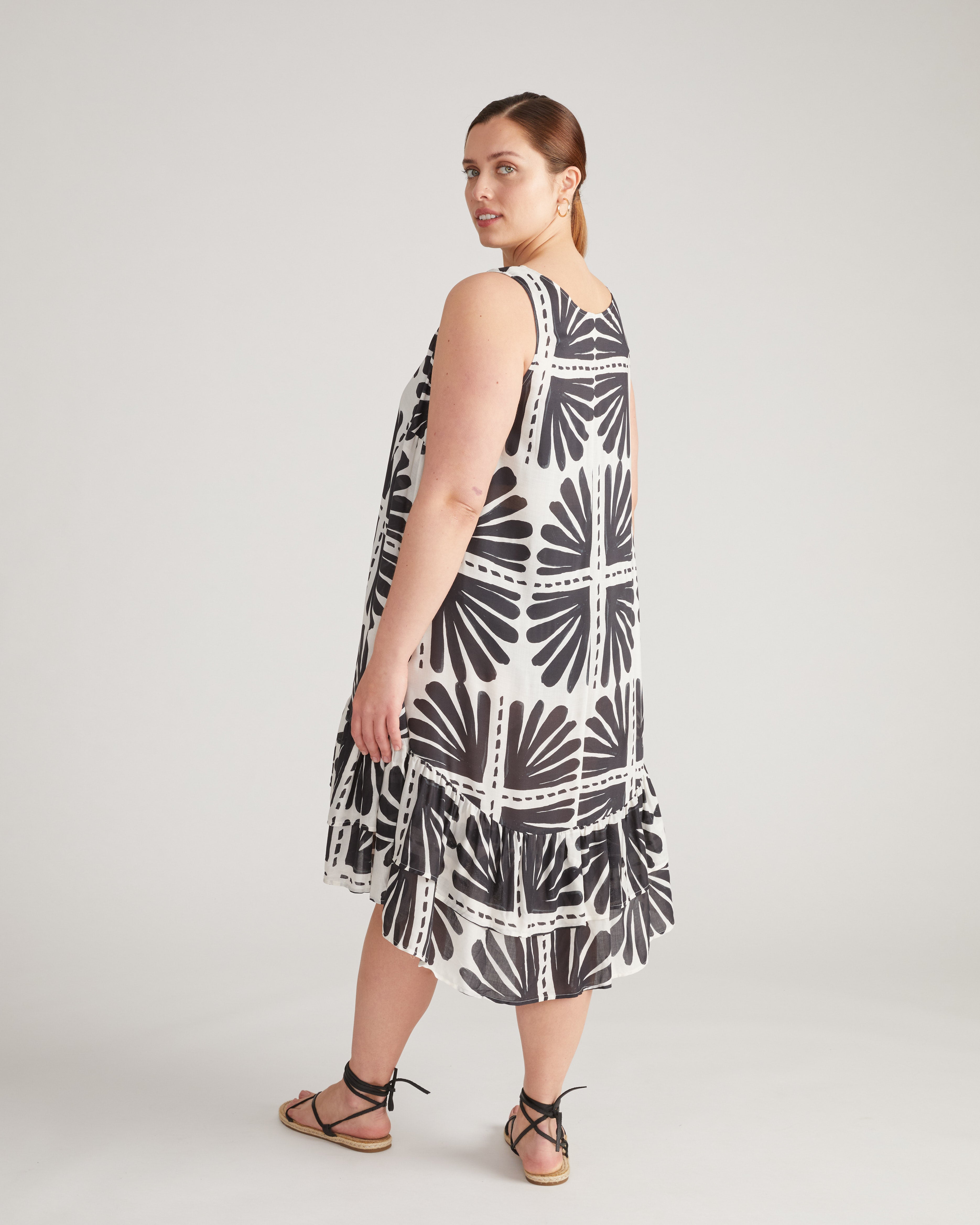 Elodie Voile Dress - Ink Bloom Print