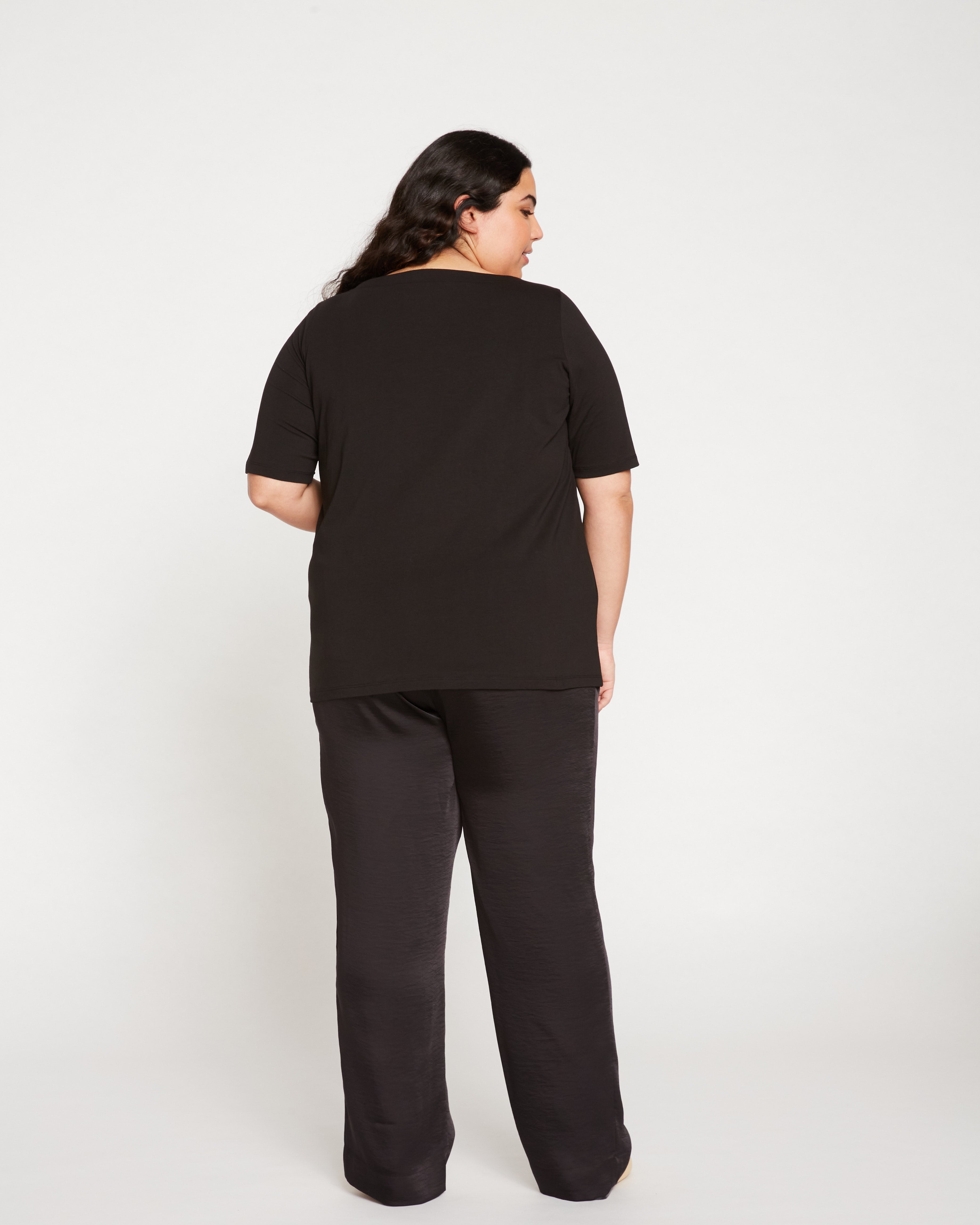 Bella Boatneck Tee - Black